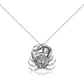 Men's Silver Crab Necklace
